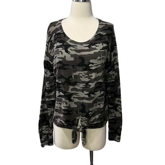 Sanctuary Camo Sweater Tight Knit Cotton Blend Women's Size S Small - Picture 1 of 8